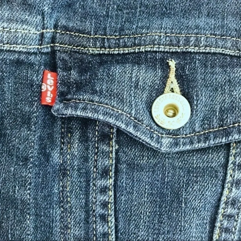 Vintage Levis Denim Jacket Women's Small Blue Ombre - Picture 9 of 13